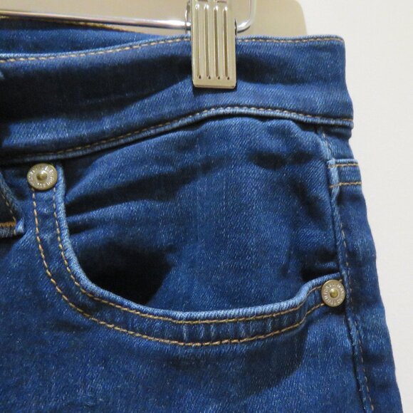 7 FOR ALL MANKIND Dojo Moreno Wide Leg Flare Jeans in Blue Denim Retro - Size 32 - Picture 5 of 14